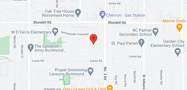 map of 7991 SUNNYHOLME CRESCENT